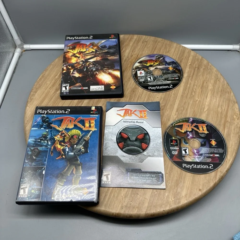 Jak 2 And Jak X Combat Racing PlayStation 2 PS2 Game CIB Tested